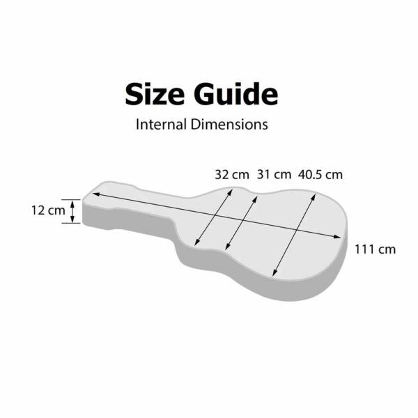 XHL Deluxe Moulded Acoustic Guitar Case with Wheels IP67 Water/Dustproof - Image 6