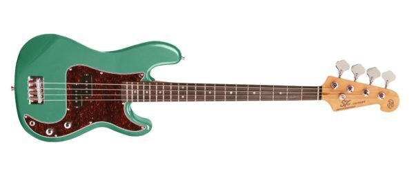SX VEP34 3/4 Short Scale Bass Guitar Vintage Green