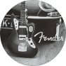 Fender Guitar Coasters Set Multi-Colour Leather