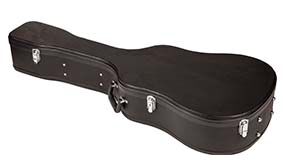 Includeed hard case of the Fender Paramount PR-180E Resonator Guitar