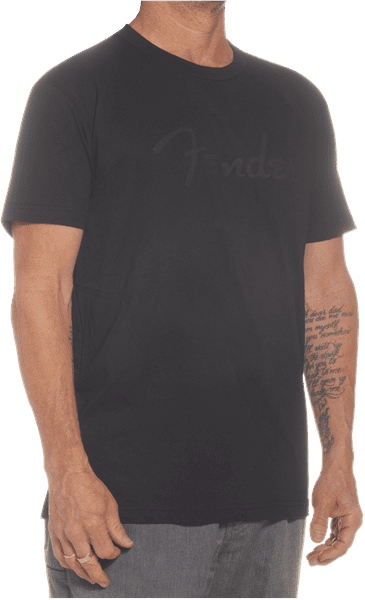 Fender Spaghetti Logo Black Logo T-Shirt - Image 4