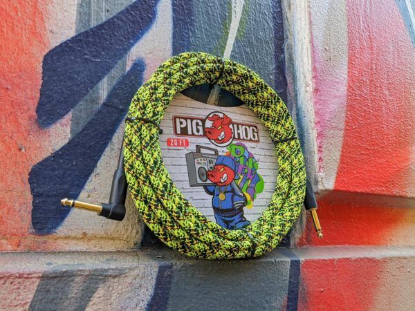 Pig Hog 20ft Graffiti Woven Right Angle Instrument Cable - Image 6