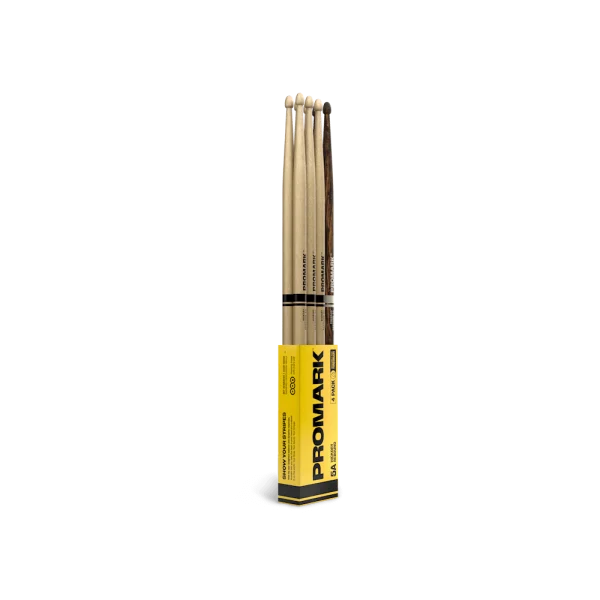 ProMark Rebound 5A Drumsticks 4 Pack w/ Bonus Firegrain