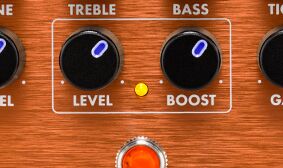 Versatile BOOST section of the MTG LA Tube Distortion Pedal