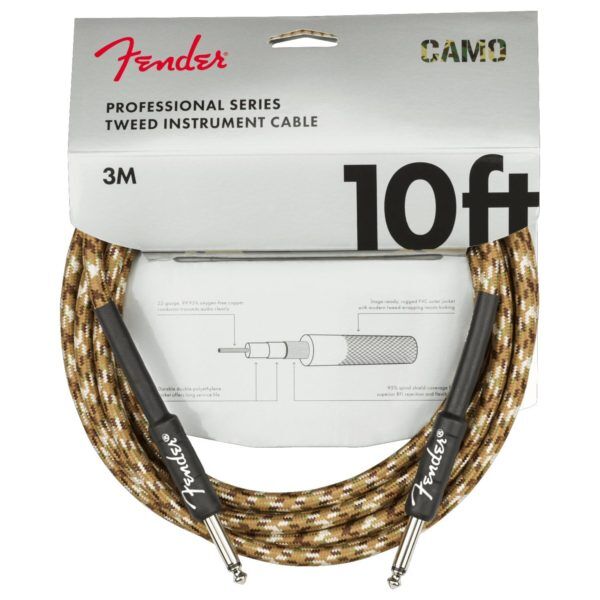 Fender 10ft Professional Instrument Cable Braided Camo
