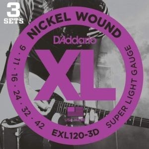 D'Addario EXL 3D 3-Pack electric Guitar Strings