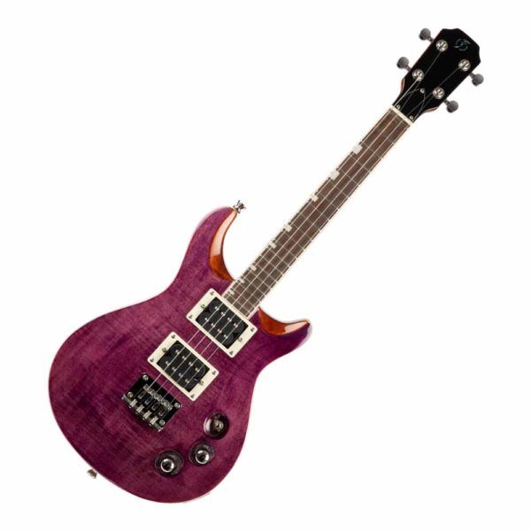 flight vanguard electric ukulele transparent purple