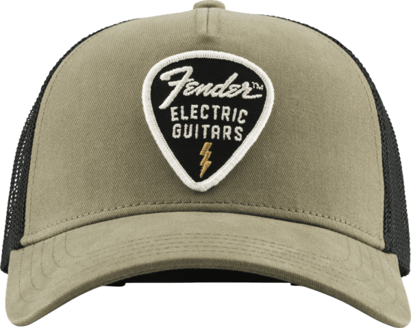 Fender Snap Back Pick Patch Hat Olive