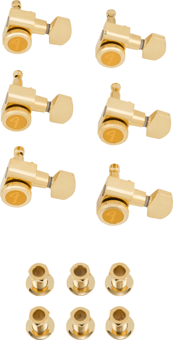 Fender Locking Machine Heads Set 6-in-line Gold