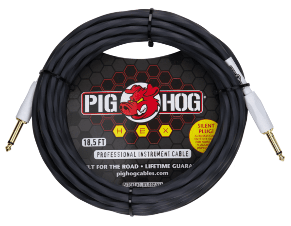 Pig Hog Hex Silent Instrument Cable 18.6ft Grey