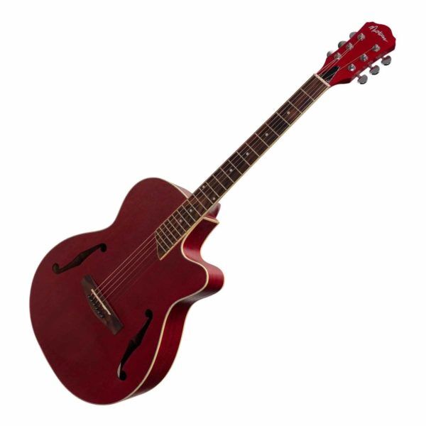 Martinez Jazz Hybrid MJH-3CP-RED Mahogany Red Timber