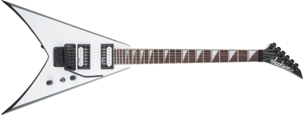 Jackson King V JS32 White with Black Bevels