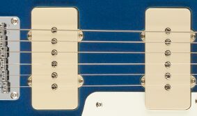 Jazzmaster P90 pickups onboard the Squier Cabronita Telecaster Thinline