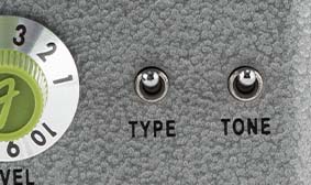 Tone switch & damp control of teh Fender Hammertone Reverb Pedal