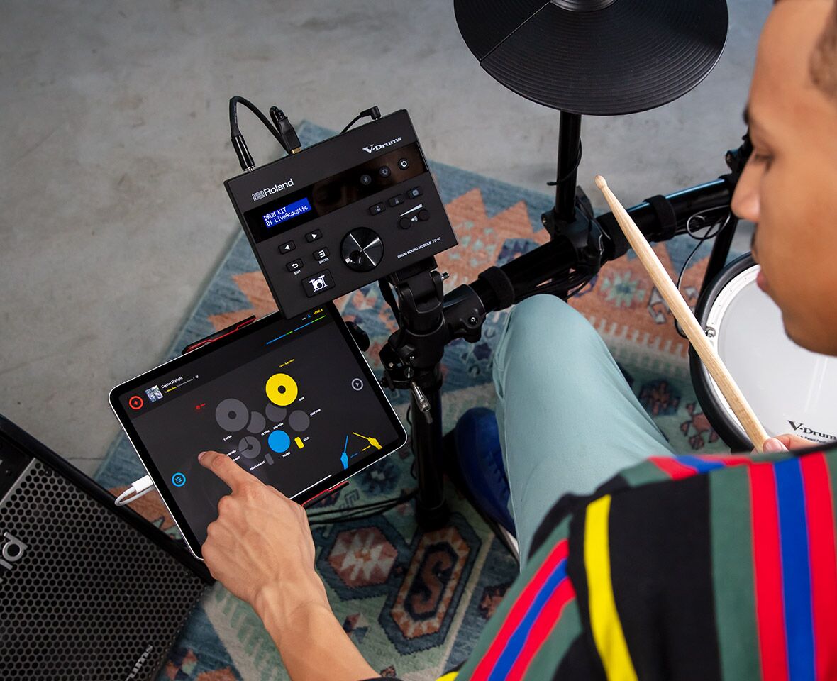 Make Drum Practice Sessions Fun with 40 Free Lessons from Melodics on your Roland TD-07KV V-Drums kit