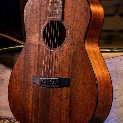 Mahogany top on Cort AF510M Concert Acoustic Guitar