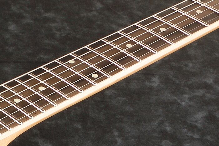 Macassar ebony fretboard on Ibanez Prestige RG5320C PW