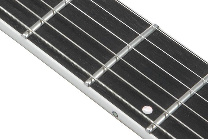 Jumbo stainless steel frets on Ibanez RG5320C PW