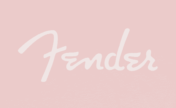 Fender Spaghetti Logo T-Shirt Shell Pink