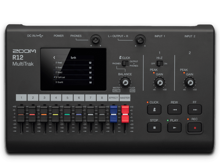 Selecting a synth sound on the R12