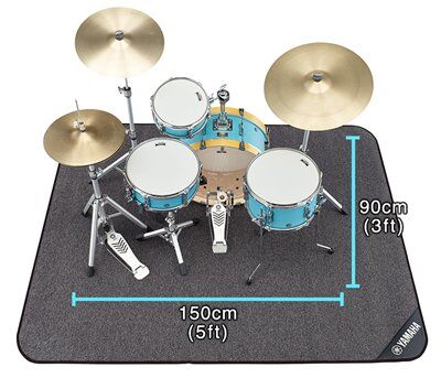 The Yamaha Stage Custom Hip Drum Kit is compact and can be set up in just 150cm x 90cm