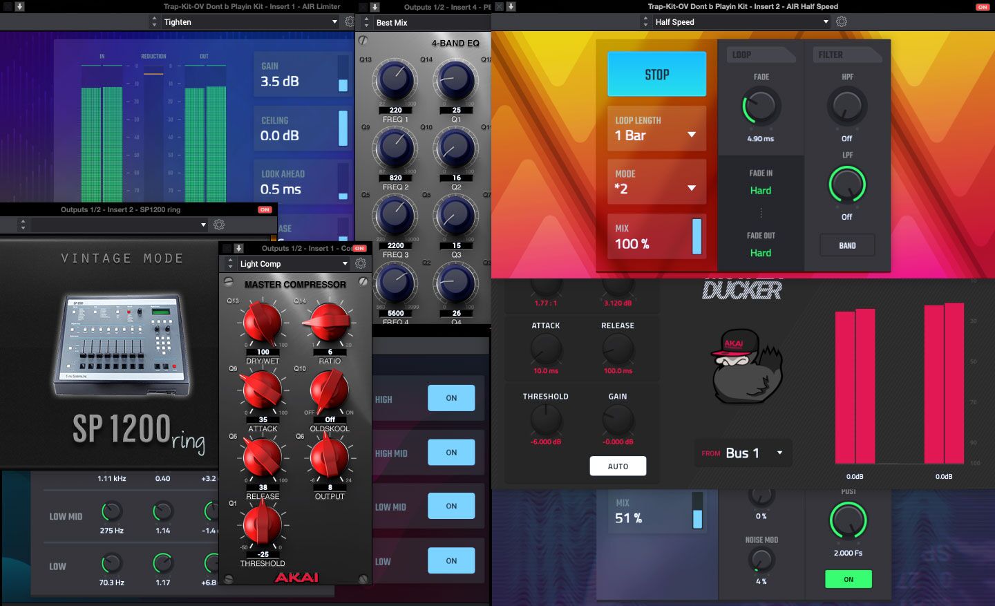 M-Audio Hammer 88 includes 80 effect plug-ins provided by AIR