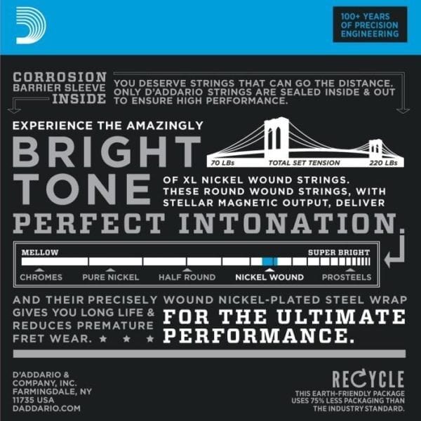 D'Addario EXL 3D Nickel Wound Electric Guitar Strings 3-Pack - Image 6