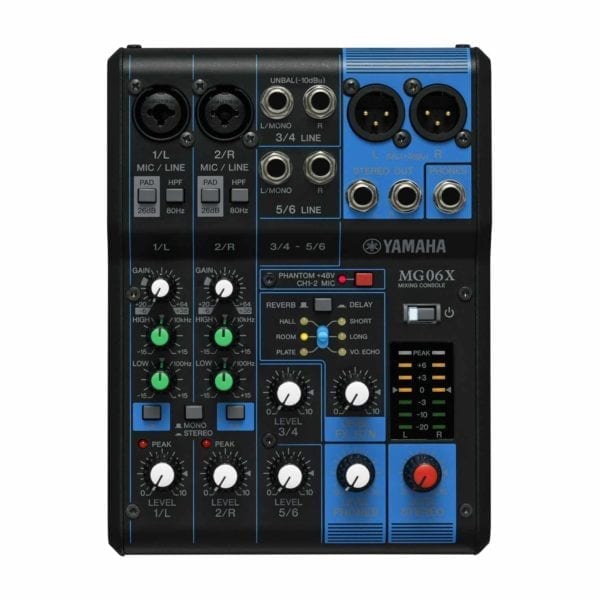 Yamaha MG06X 6 Channel Compact Mixer with Effects