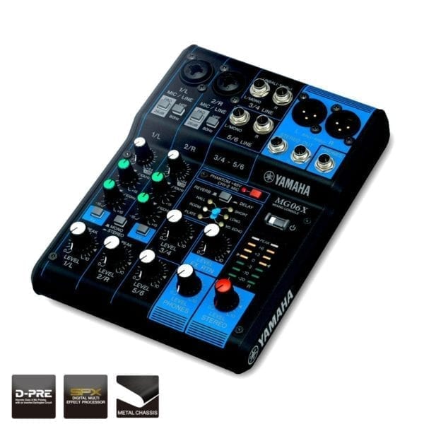 Yamaha MG06X 6 Channel Compact Mixer with Effects - Image 2