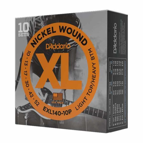 D'Addario XL Nickel Wound Electric Guitar Strings - 10 Pack - Image 3