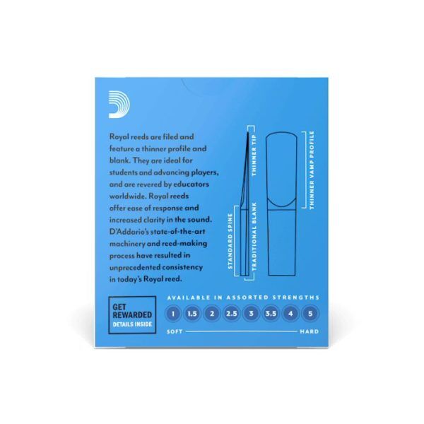 Royal E-Flat Clarinet Reeds 10-Pack - Image 2
