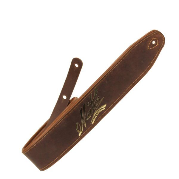 Maton Deluxe Leather Guitar Strap Brown