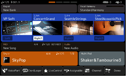 Incredible 7" touch screen on the Yamaha PSR-SX700