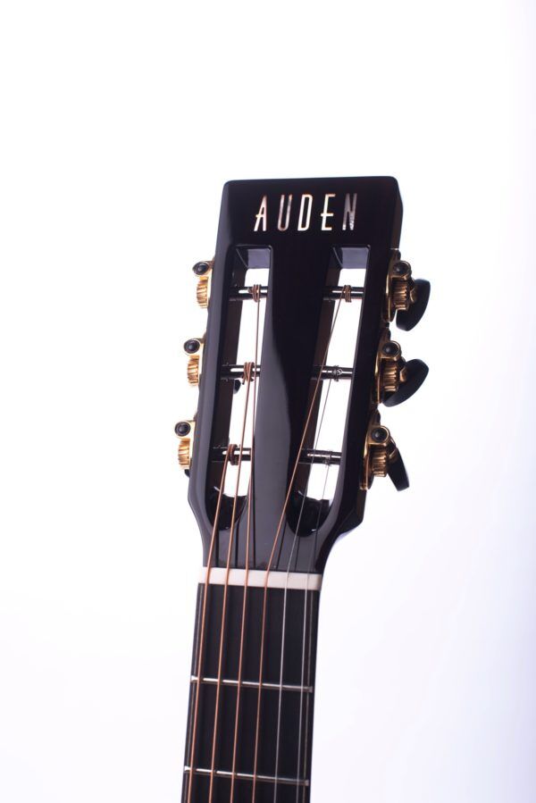 Auden Golden Sunburst Emily Rose Parlor Acoustic Headstock