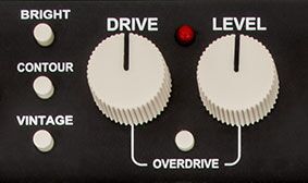 Overdrive channel of the Fender Rumble 40 bass amp combo