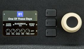 The Fender Rumble Studio 40 bass amp boasts a colour LCD screen