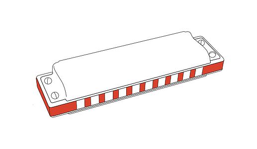The Hohner rocket is the first serial production harmonica with rounded comb sides, edges, and corners