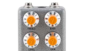 Active bass & treble controls of the Fender Hammertone Distortion Pedal