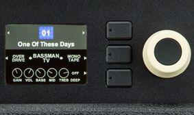 Colour LCD screen of the Fender Rumble Stage 800 Bass Amplifier