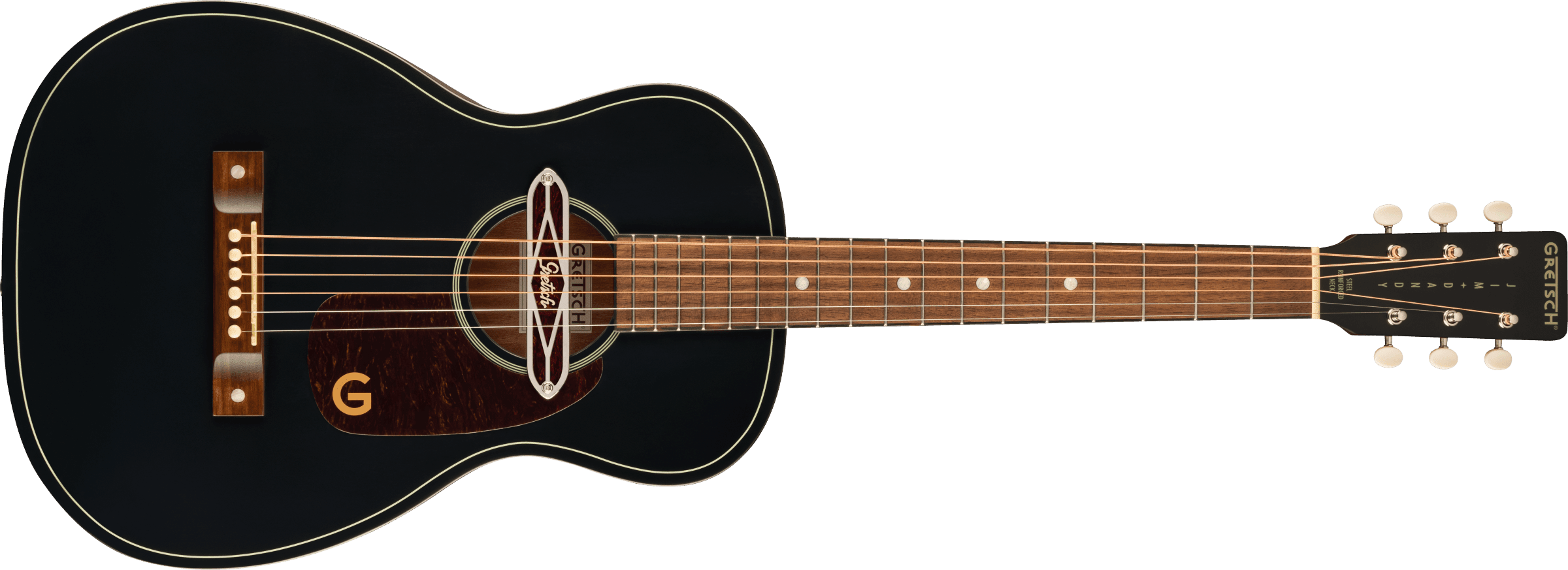 Gretsch Deltoluxe Acoustic with Soundhole Pickup Parlor Black Top