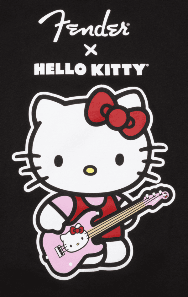 Fender x Hello Kitty Black Front Logo Tee Medium