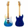 flight pathfinder solid body electric ukulele transparent blue