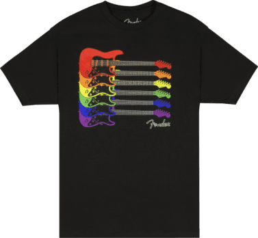 Fender Stratocaster Pride T-Shirt Medium