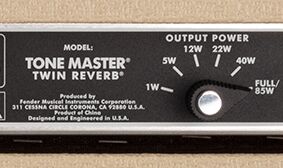 Tone Master Twin Reverb Amplifier Blonde rear panel attenuator