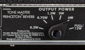 Power attenuation switch of the Fender Tone Master Princeton Reverb Amplifier