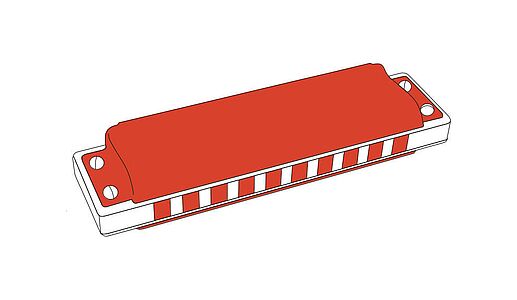 Optimized cover plates and larger channel openings of the Hohner Rocket Harmonica