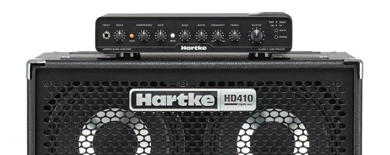 Hartke LX8500 Bass Amp Head on HyDrive cabinet