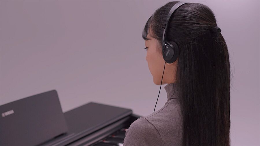 Even headphones sound great on the Yamaha Arius YDP-145 Digital Piano