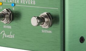 Hold the switch for infinate sustain on the Fender Dual Marine Layer Reverb pedal