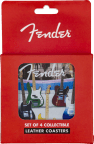 Fender Guitar Coasters Set Multi-Colour Leather